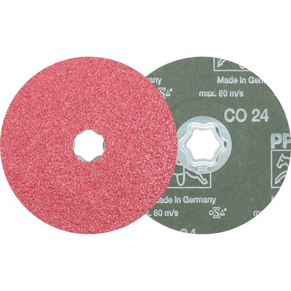 Pferd COMBICLICK Fiber Disc, 5" Dia. - Ceramic Oxide CO, 24 Grit 40704 - main